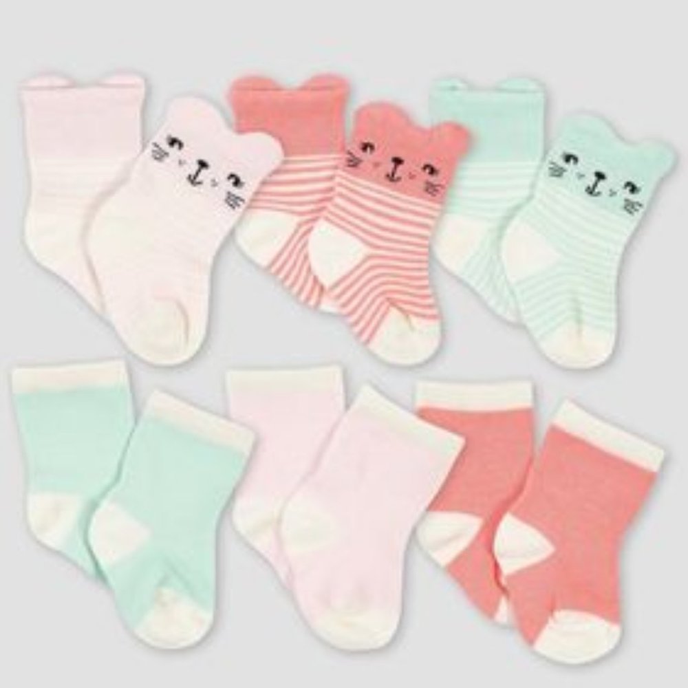 Gerber Baby Girls' 6pk Rainbow Jersey
